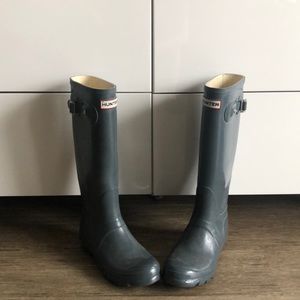 Tall Grey Hunter Boots